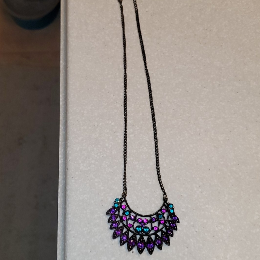 Antique looking tarnished gold pendant